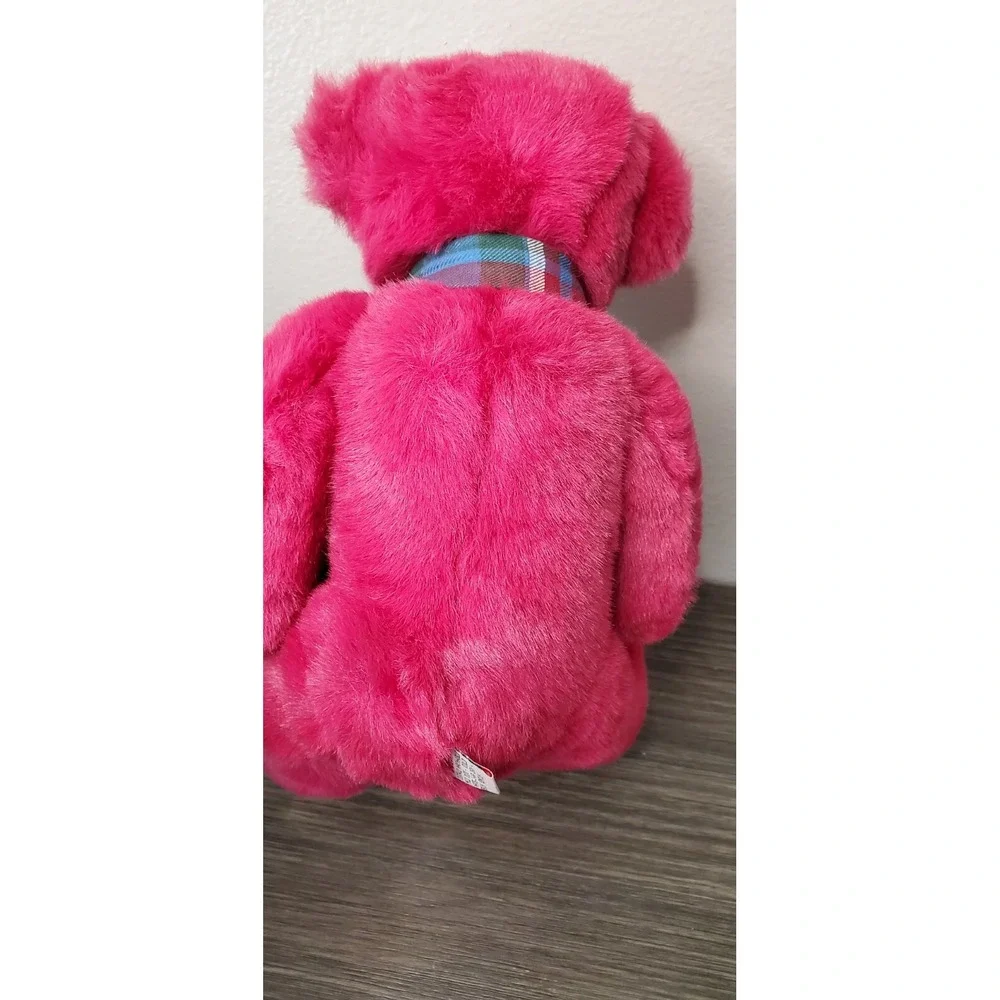 Vintage 1992 GUND VICTORIA'S SECRET Plush Pink TEDDY BEAR Stuffed Animal Plaid